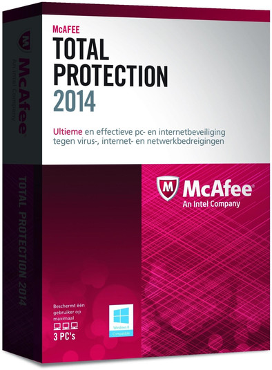 McAfee Total Protection 2014 3 User NL is nooit meer leverbaar