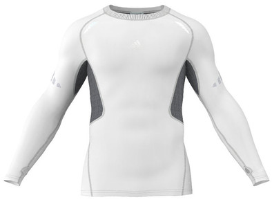 adidas Techfit Preparation Long Sleeve White (XL) is nooit meer leverbaar