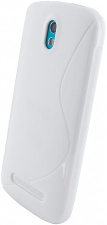 Mobiparts S-Shape TPU Case HTC Desire 500 White is nooit meer leverbaar