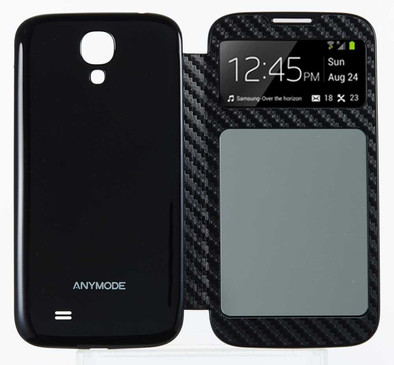 Anymode Dual Window Cover Samsung Galaxy S4 Black is nooit meer leverbaar