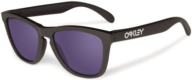 Oakley Frogskin Matte Black/Violet Iridium is nooit meer leverbaar