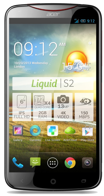 Acer Liquid S2 Rood is nooit meer leverbaar