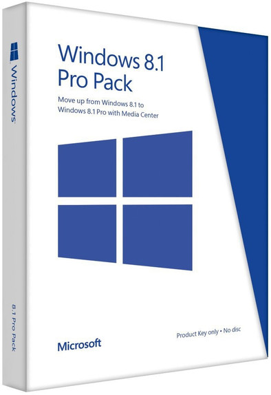 Microsoft Windows 8.1 Pro Pack 32/64bit NL is nooit meer leverbaar