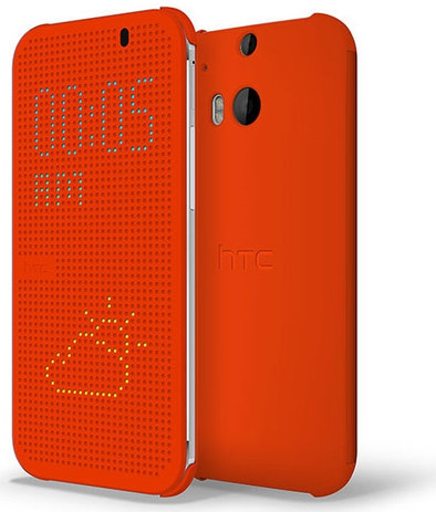 HTC One M8 Dot View Case Orange is nooit meer leverbaar
