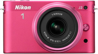 Nikon 1 J2 + 11-27,5mm roze is nooit meer leverbaar