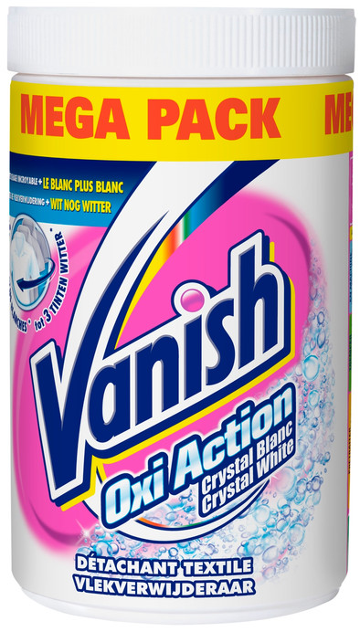Vanish Oxi Action Crystal White 1,5 kg is nooit meer leverbaar