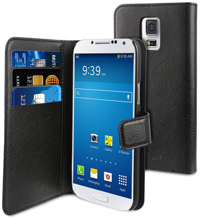 Muvit Wallet Case Samsung Galaxy S5 Mini Zwart is nooit meer leverbaar