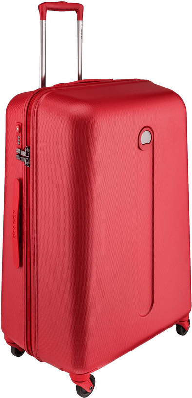 Delsey Helium 69cm 4 Wheel Trolley Case Rood is nooit meer leverbaar