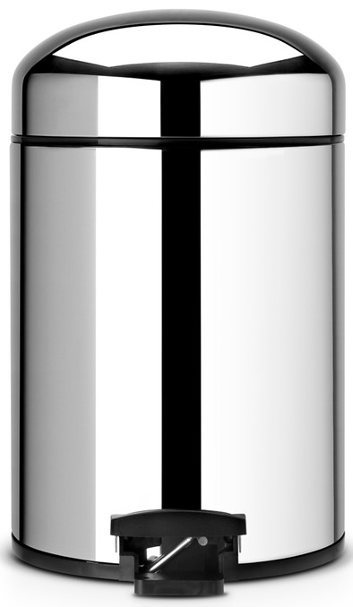Brabantia Retro Bin 5 Liter Brilliant Steel is nooit meer leverbaar