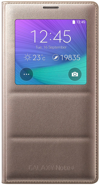 Samsung Galaxy Note 4 S View Cover Goud is nooit meer leverbaar