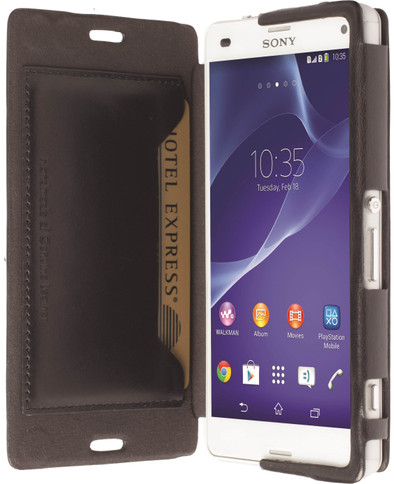 Krusell Kiruna Book Case Sony Xperia Z3 Compact Zwart is nooit meer leverbaar