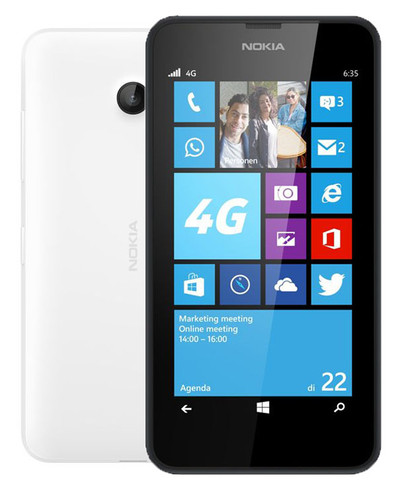 Nokia Lumia 635 Wit is nooit meer leverbaar
