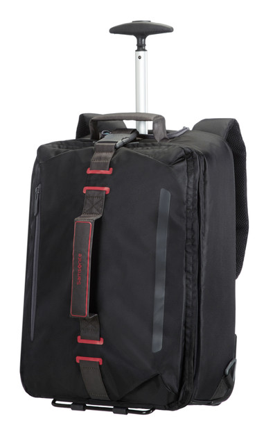 Samsonite Explorall Laptop Backpack On Wheels Black/Red is nooit meer leverbaar