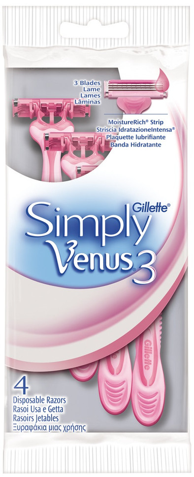 Gillette Simply Venus 3 wegwerpmesjes 4 st is nooit meer leverbaar