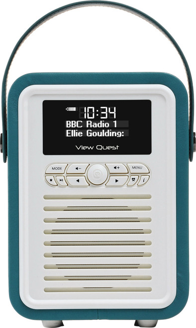 View Quest Retro Mini DAB+ Bluetooth Blauw is nooit meer leverbaar