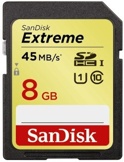SanDisk SDHC Extreme 8GB Class 10 is nooit meer leverbaar