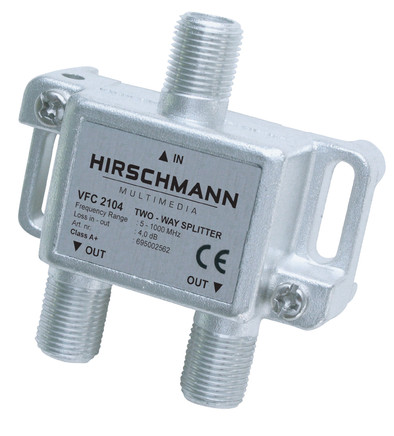 Hirschmann VFC2104 antennesplitter F-connector is nooit meer leverbaar