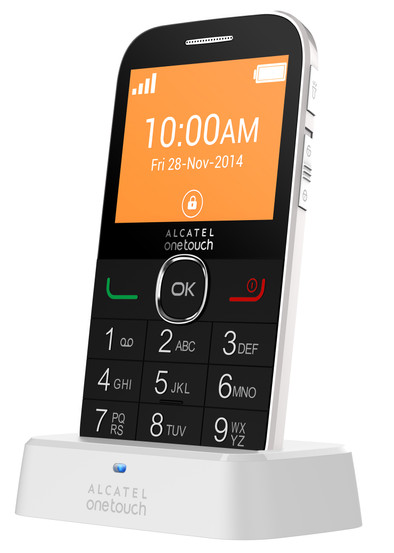 Alcatel One Touch 20.04C senioren telefoon wit is nooit meer leverbaar