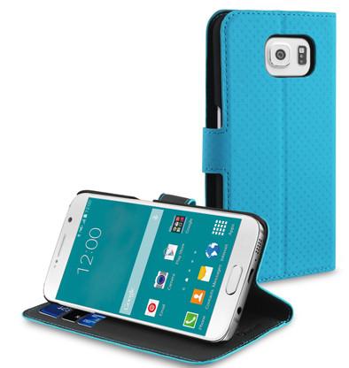 Muvit Wallet Stand Case Samsung Galaxy S6 Blauw is nooit meer leverbaar