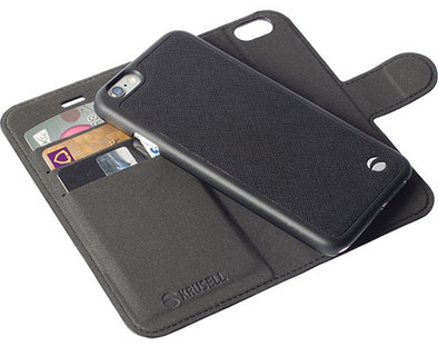 Krusell Malmo 2-in-1 Wallet Cover Apple iPhone 6/6s Zwart is nooit meer leverbaar