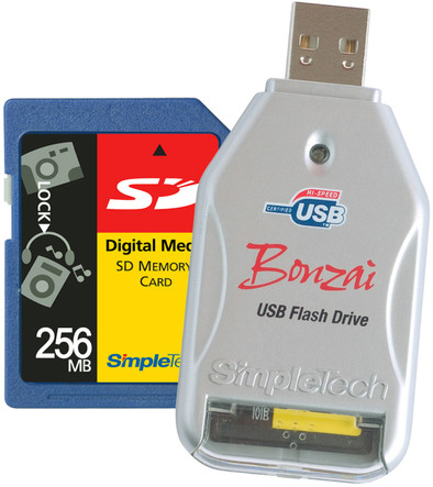 Bonzai USB 2.0 Upgradeable Flash Drive met 256MB SD Card is nooit meer leverbaar
