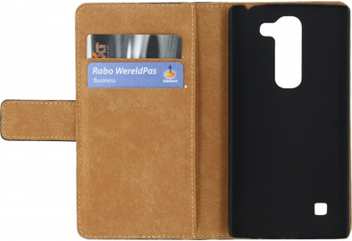 Mobilize Slim Wallet Book Case LG Spirit / Spirit 4G Zwart is nooit meer leverbaar