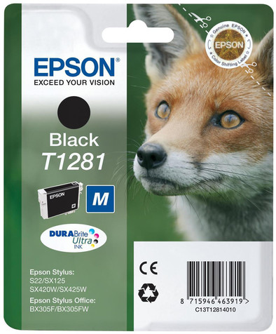 Epson T1281 Ink Cartridge Black (Zwart) C13T12814011 is nooit meer leverbaar
