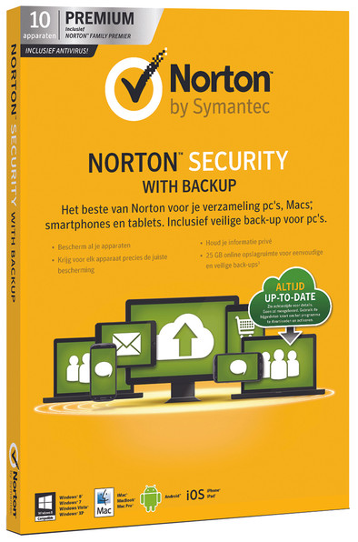 Norton Security met Backup 2.0 25 GB NL is nooit meer leverbaar