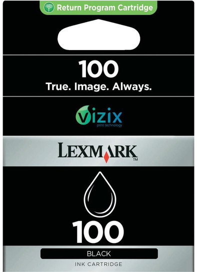 Lexmark 100 Ink Cartridge Black (zwart) 14N0820E is nooit meer leverbaar