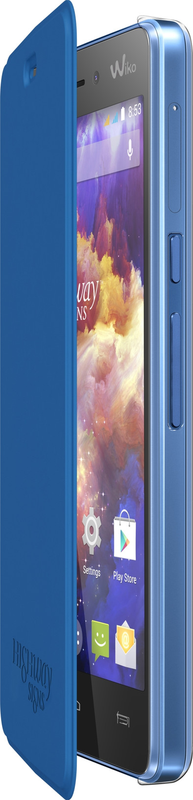 Wiko Highway Signs Folio Book Case Blauw is nooit meer leverbaar