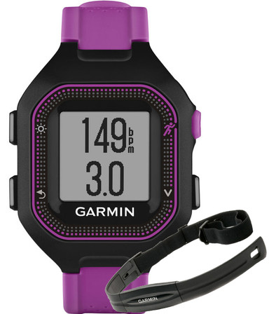 Garmin Forerunner 25 HRM Zwart/Paars - Small is nooit meer leverbaar