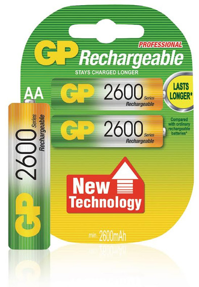 GP AA NiMH 2600 mAh batteries 2-pack is no longer available