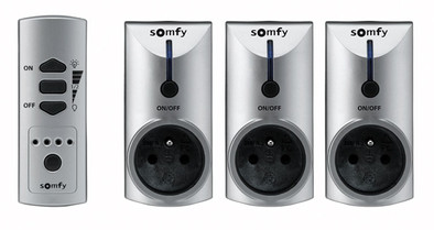 Somfy Set van 3 Stopcontacten + Afstandsbediening is nooit meer leverbaar