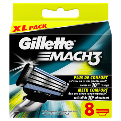 8x Gillette Mach3 Scheermesjes is nooit meer leverbaar