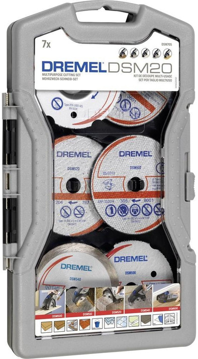 Le produit Dremel DSM20 Set multifonctionnel de disques de coupe ne sera plus jamais disponible