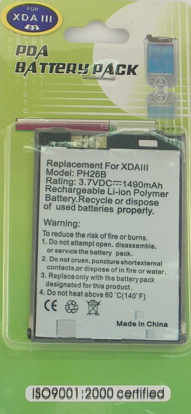 Veripart Battery Qtek 9090 1490 mAh is nooit meer leverbaar