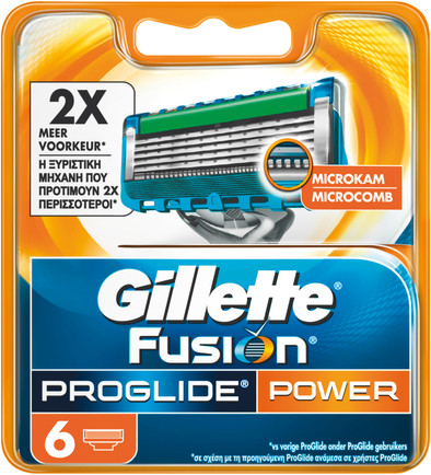 6x Gillette Fusion ProGlide Power Scheermesjes is nooit meer leverbaar