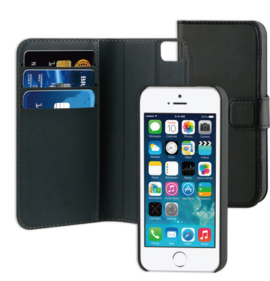 BeHello 2-in-1 Wallet Case Apple iPhone 5/5S/SE Zwart is nooit meer leverbaar