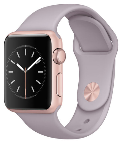 Apple Watch Sport 38mm Rosegoud/Lavendelkleurige Sportband is nooit meer leverbaar