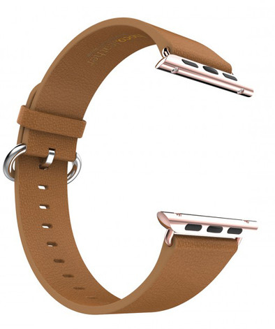 HOCO Pago Leather Apple Watch Polsband Bruin - 42mm is nooit meer leverbaar
