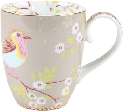 Pip Studio Floral Early Bird Khaki Mok 0,35L is nooit meer leverbaar