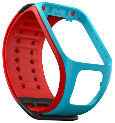 TomTom Spark/Runner 2 Horlogebandje Felblauw/Rood - L is nooit meer leverbaar