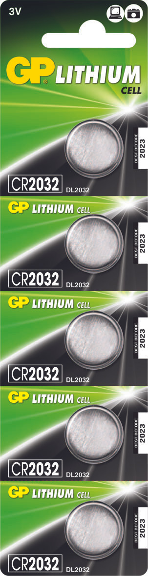 GP Lithium Knoopcel CR2032 Blister 5 is nooit meer leverbaar