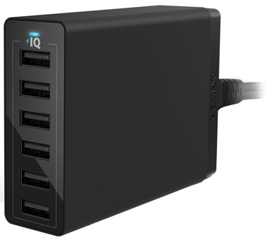 Anker PowerPort 6 Charger without Cable with 6 USB Ports 12W Black is no longer available