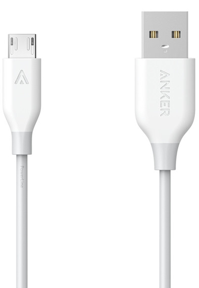 Anker PowerLine Micro USB 0,3m Wit is nooit meer leverbaar