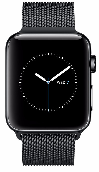 Apple Watch Series 2 38mm Space Zwart Roestvrij Staal/Milanese Polsband is nooit meer leverbaar