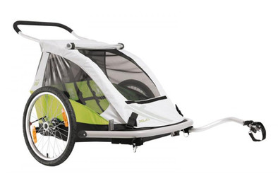 XLC Fietskar Duo 2 Kinderen Zilver/Groen is nooit meer leverbaar
