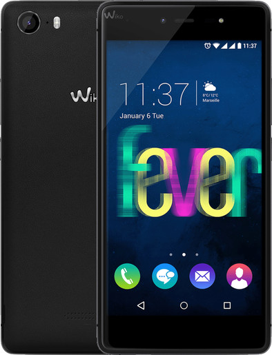 Wiko Fever 4G Zwart/Goud Dual Sim is nooit meer leverbaar