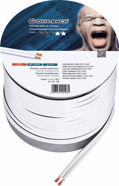 Le produit Oehlbach Câble d'enceintes Blanc (2 x 2,5 mm) 30 mètres ne sera plus jamais disponible