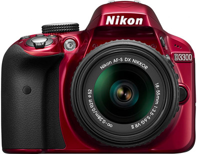 Nikon D3300 Rood + AF-P DX 18-55mm F/3.5-5.6G VR is nooit meer leverbaar